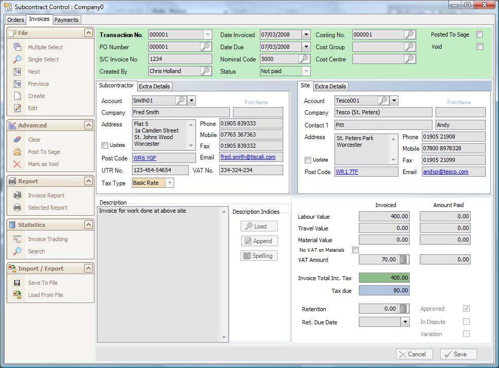 Cypher1 Subcontract Control